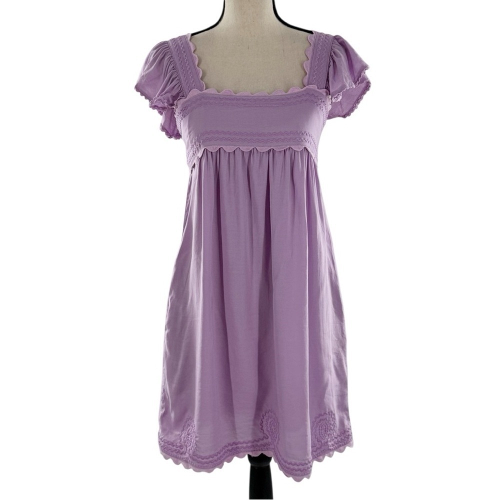 J.Marie Beckley Dress Lavender embroidery-spring/ summer elegance